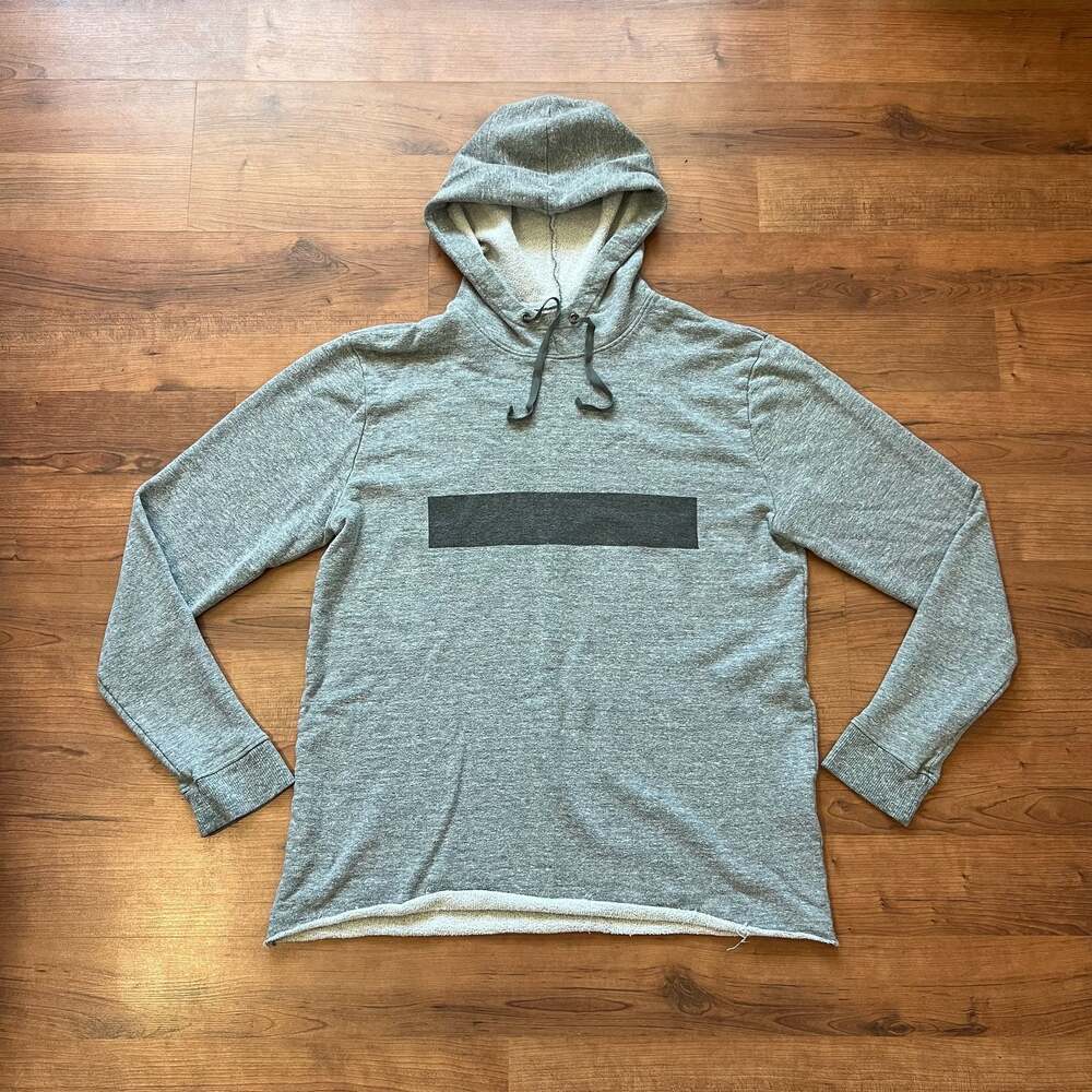 Robert Geller Heather Grey Pullover Hoodie Large